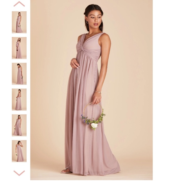 Birdy Grey LIANNA Maternity Occassion Dress in Mesh Mauve - Picture 1 of 8